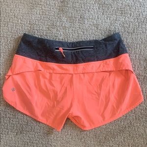Coral Lululemon Shorts